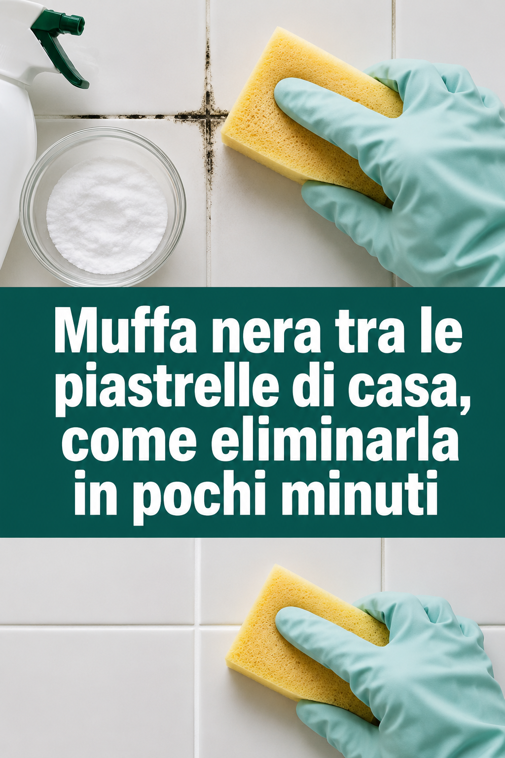 Muffa nera tra le piastrelle di casa, come eliminarla in pochi minuti