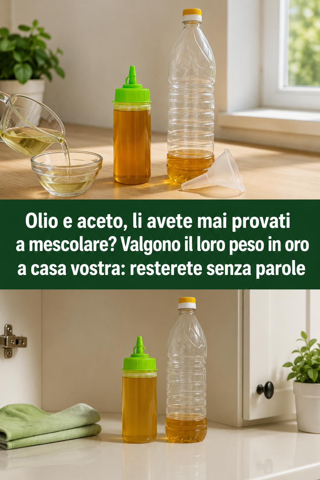 Olio e aceto, li avete mai provati a mescolare? Valgono il loro peso in oro a casa vostra: resterete senza parole