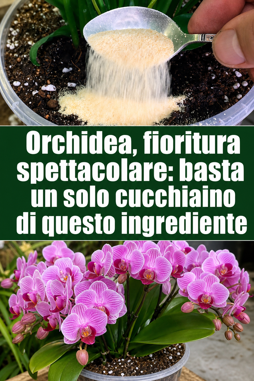 Orchidea, fioritura spettacolare: basta un solo cucchiaino di questo ingrediente