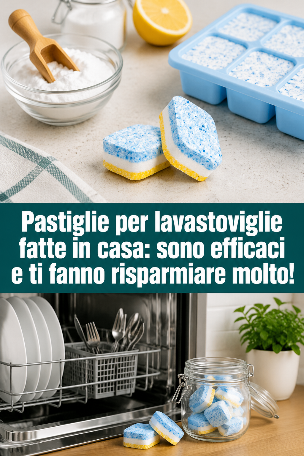 Pastiglie per lavastoviglie fatte in casa: sono efficaci e ti fanno risparmiare molto!