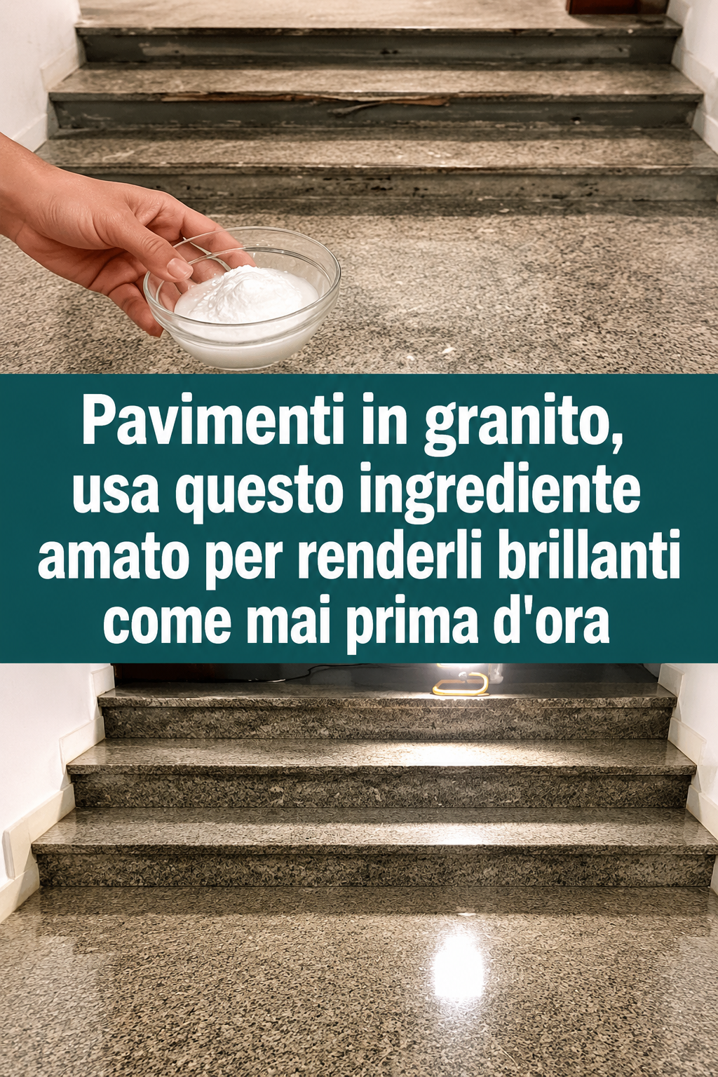 Pavimenti in granito, usa questo ingrediente amato per renderli brillanti come mai prima d’ora