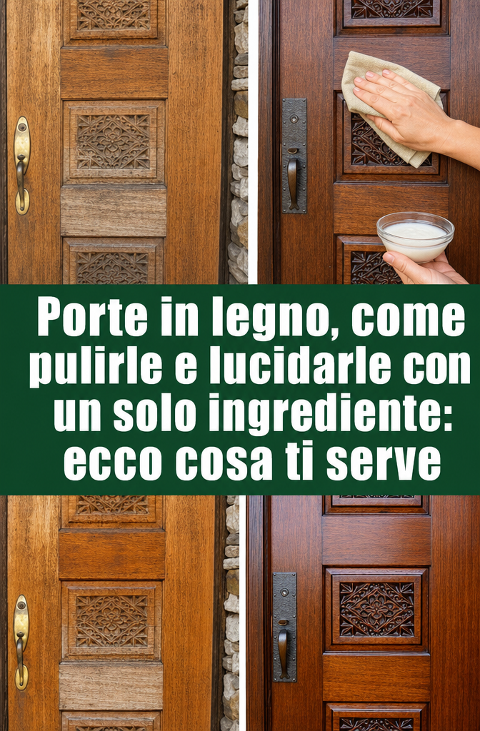 Porte in legno, come pulirle e lucidarle con un solo ingrediente: ecco cosa ti serve