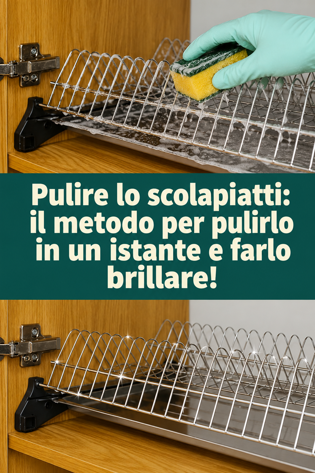 Pulire lo scolapiatti: il metodo per pulirlo in un istante e farlo brillare!