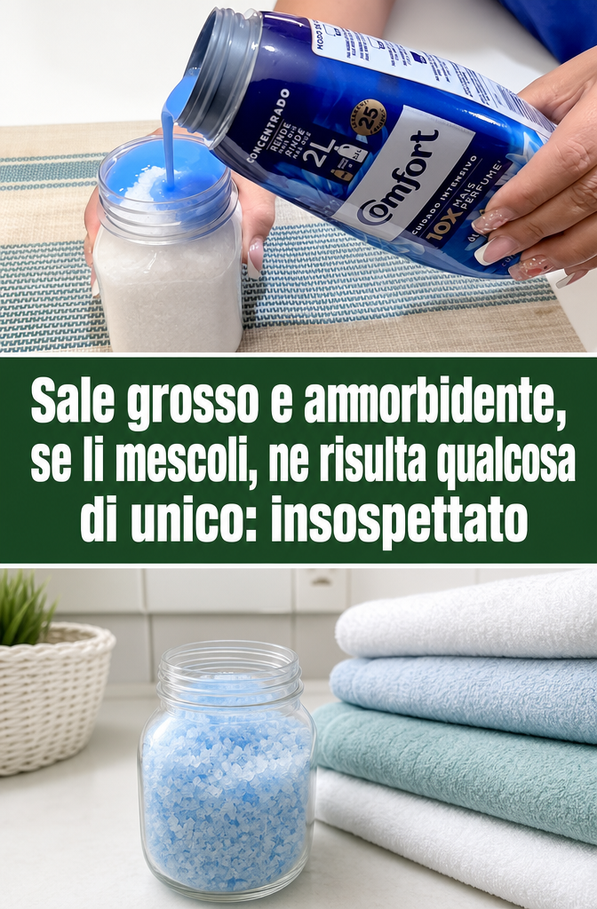 Sale grosso e ammorbidente, se li mescoli, ne risulta qualcosa di unico: insospettato