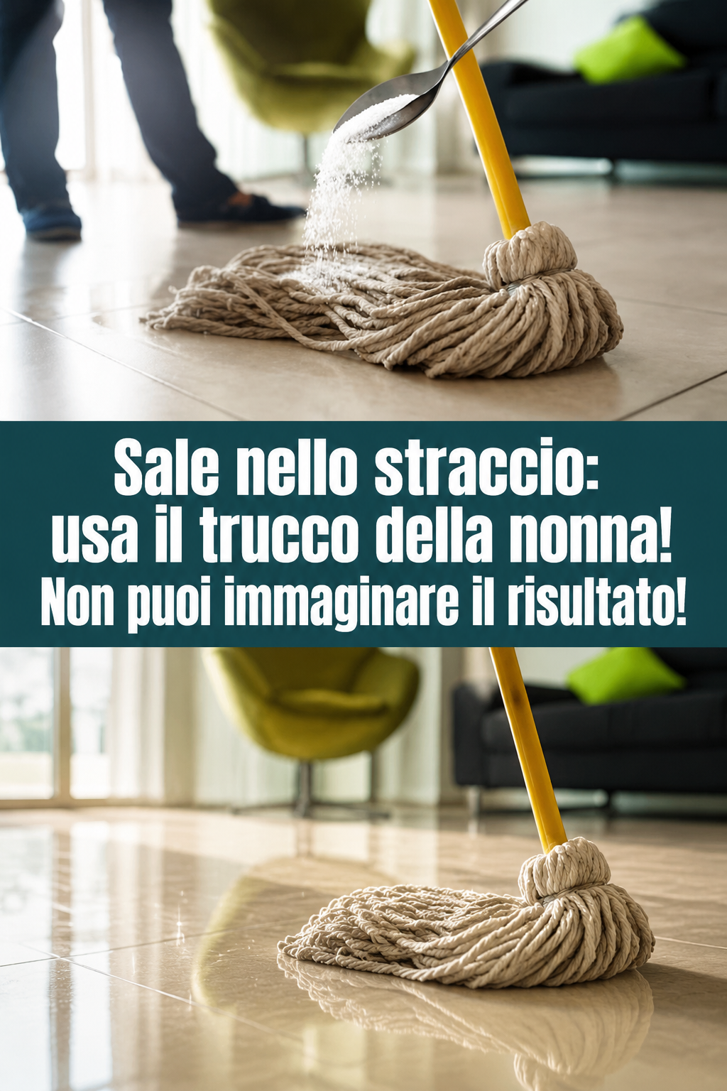 Sale nello straccio: usa il trucco della nonna! Non puoi immaginare il risultato!