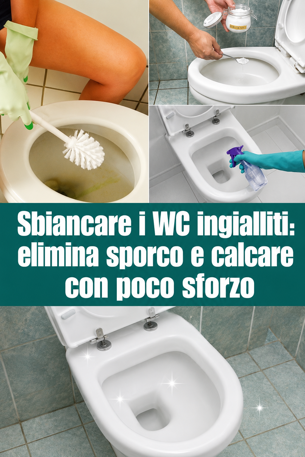 Sbiancare i WC ingialliti: elimina sporco e calcare con poco sforzo