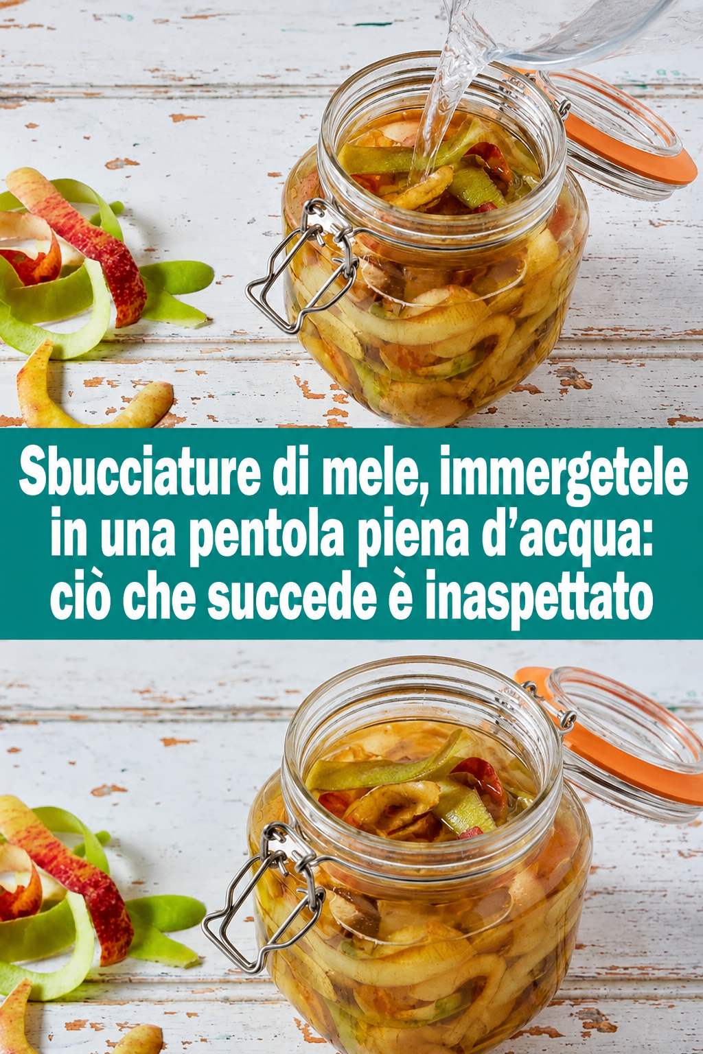 Sbucciature di mele, immergetele in una pentola piena d’acqua: ciò che succede è inaspettato