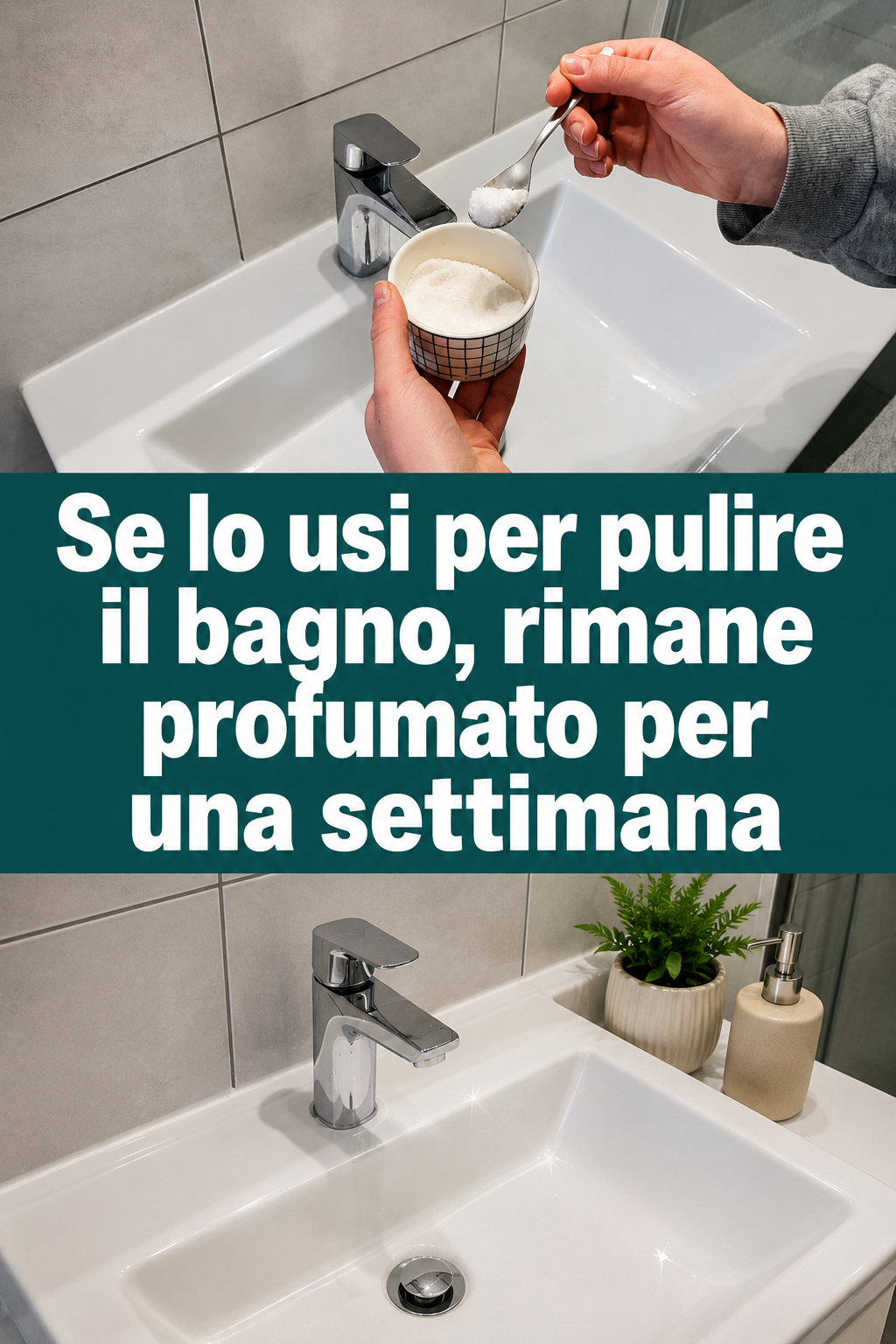 Se lo usi per pulire il bagno, rimane profumato per una settimana