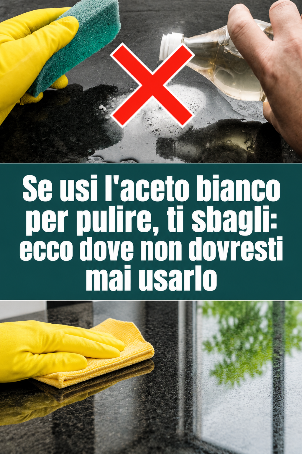 Se usi l’aceto bianco per pulire, ti sbagli: ecco dove non dovresti mai usarlo