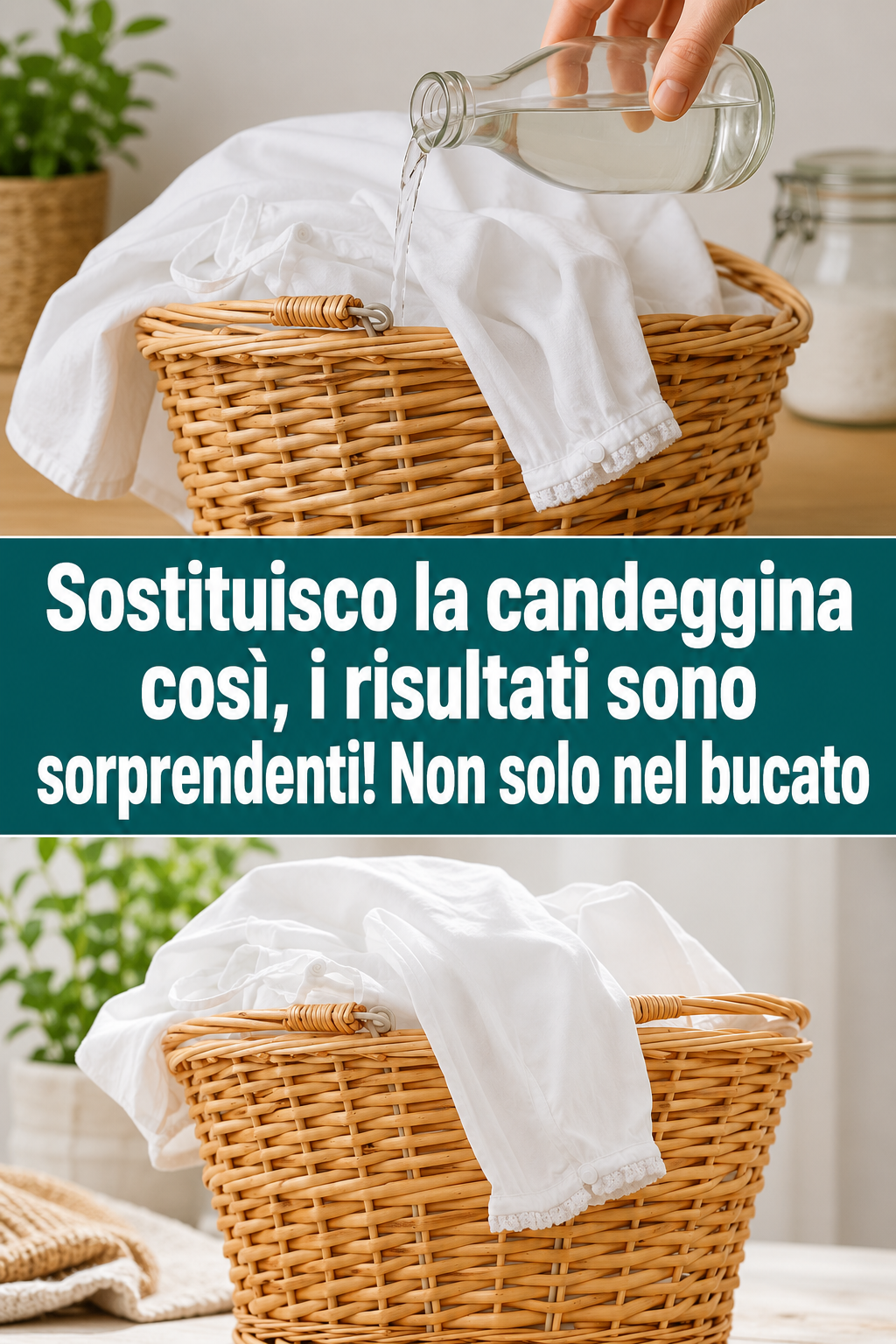 Sostituisco la candeggina così, i risultati sono sorprendenti! Non solo nel bucato