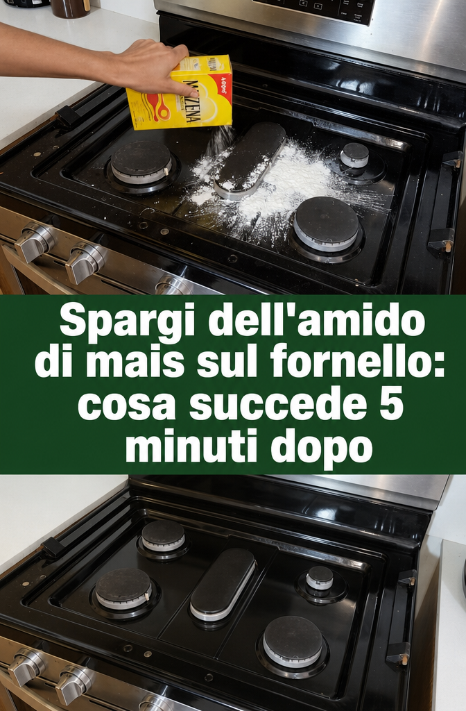 Spargi dell’amido di mais sul fornello: cosa succede 5 minuti dopo