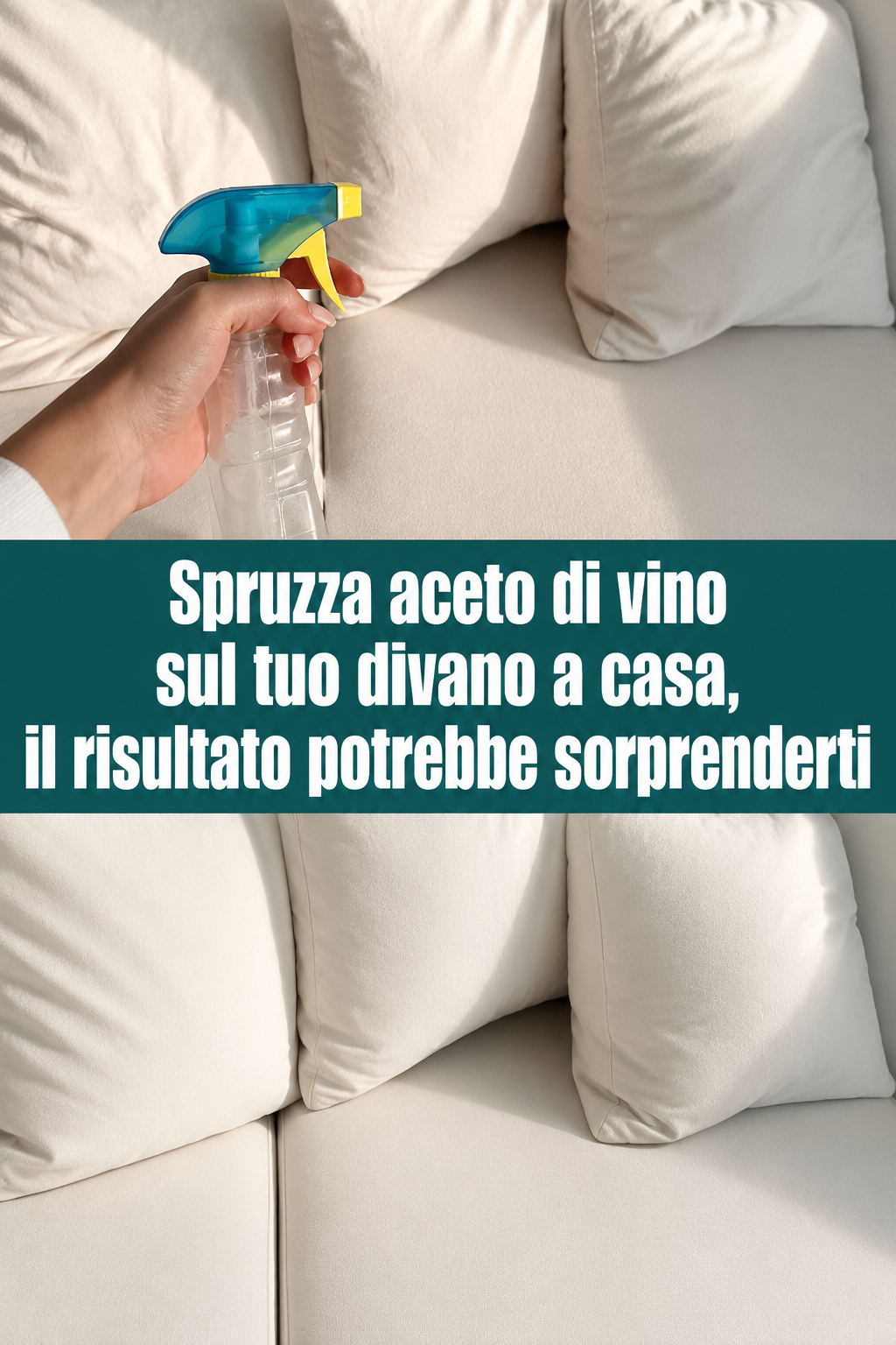 Spruzza aceto di vino sul tuo divano a casa, il risultato potrebbe sorprenderti