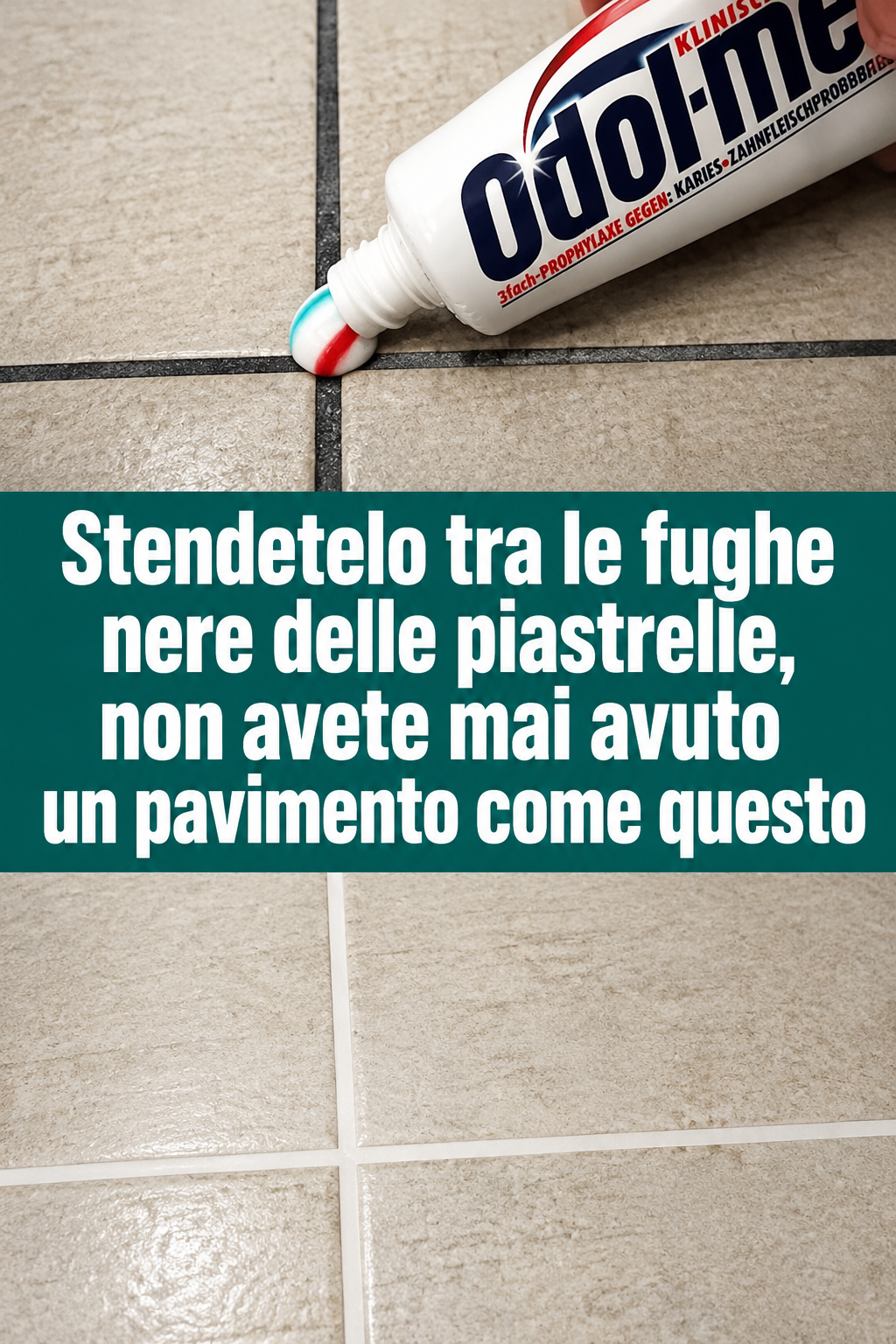 Stendetelo tra le fughe nere delle piastrelle, non avete mai avuto un pavimento come questo