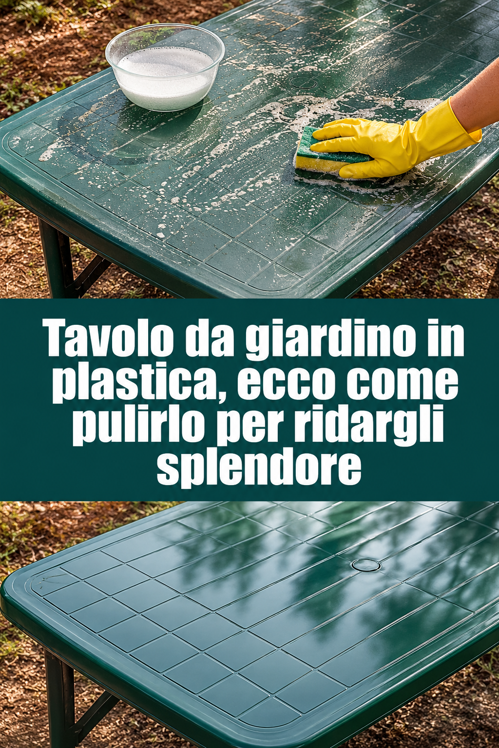 Tavolo da giardino in plastica, ecco come pulirlo per ridargli splendore