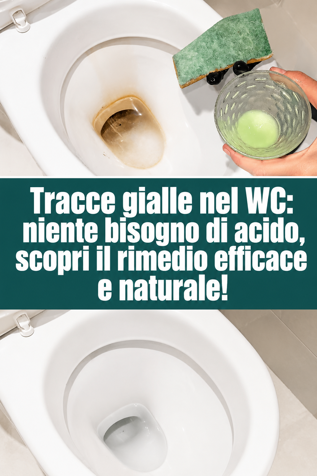 Tracce gialle nel WC: niente bisogno di acido, scopri il rimedio efficace e naturale!