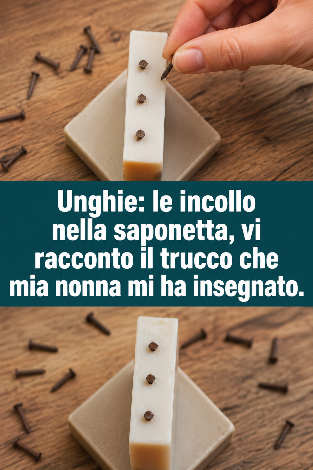 Unghie: le incollo nella saponetta, vi racconto il trucco che mia nonna mi ha insegnato.