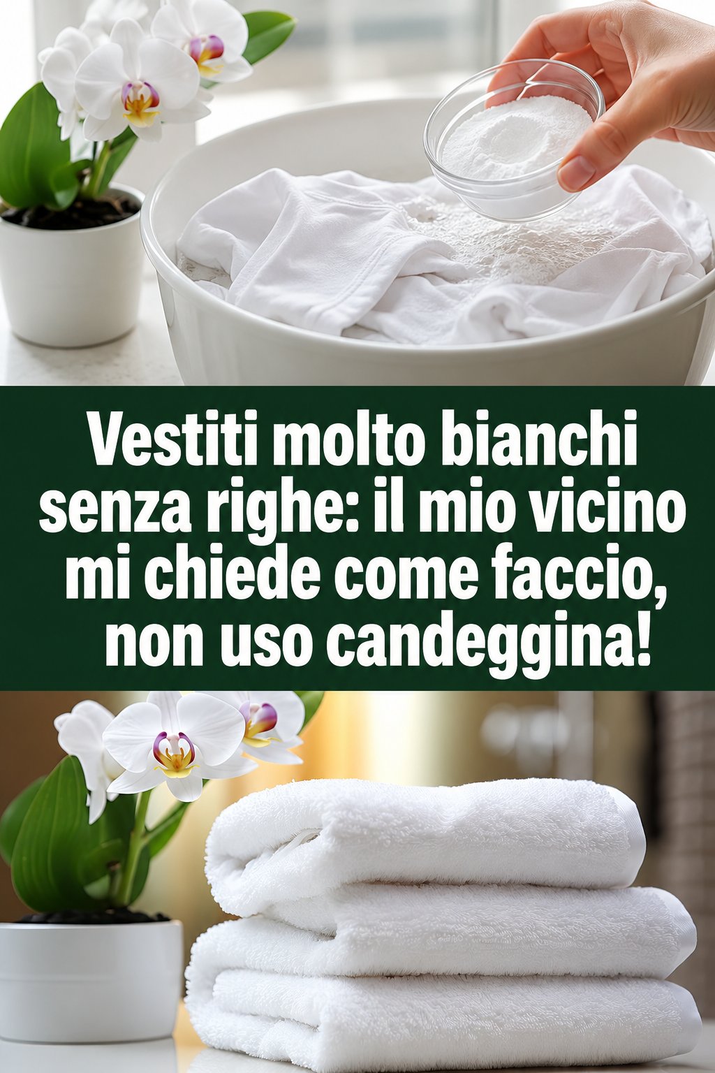 Vestiti molto bianchi senza righe: il mio vicino mi chiede come faccio, non uso candeggina!