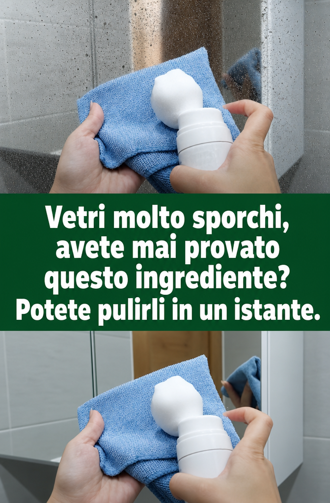 Vetri molto sporchi, avete mai provato questo ingrediente? Potete pulirli in un istante