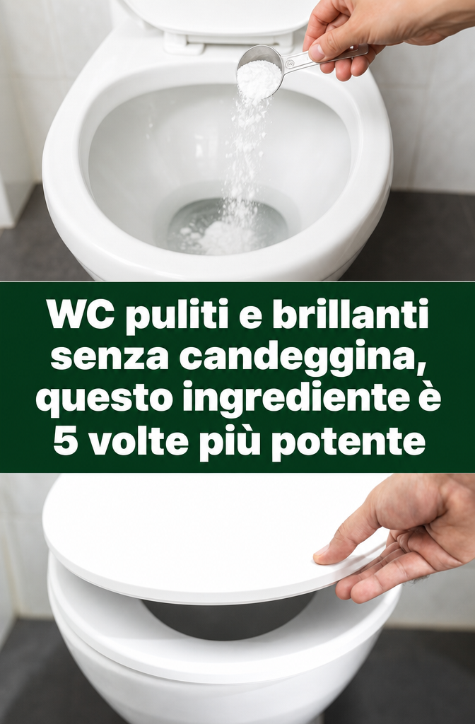 WC puliti e brillanti senza candeggina, questo ingrediente è 5 volte più potente