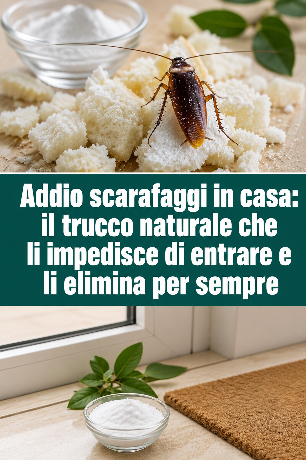 Addio scarafaggi in casa: il trucco naturale che li impedisce di entrare e li elimina per sempre