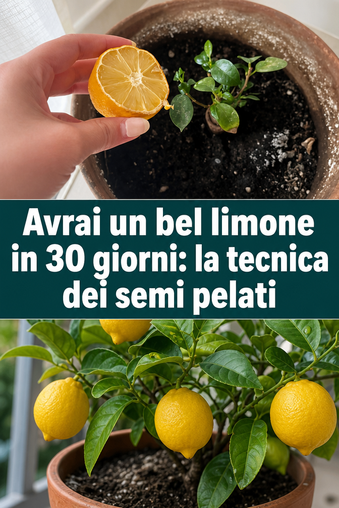 Avrai un bel limone in 30 giorni: la tecnica dei semi pelati