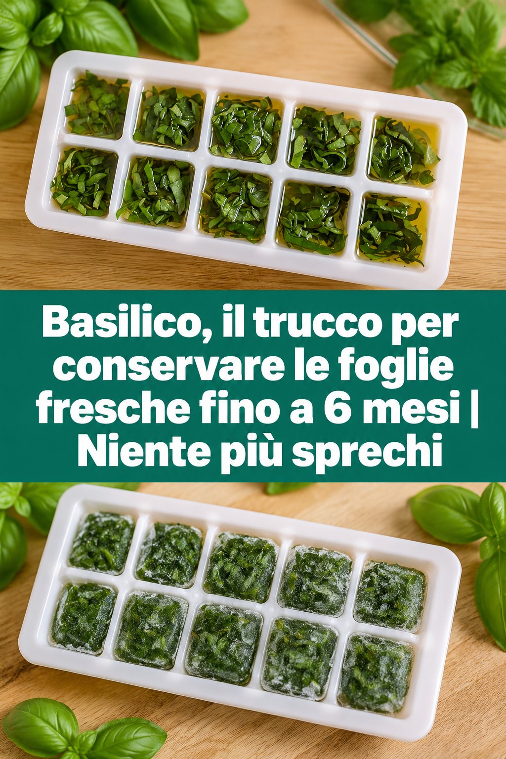 Basilico, il trucco per conservare le foglie fresche fino a 6 mesi | Niente più sprechi