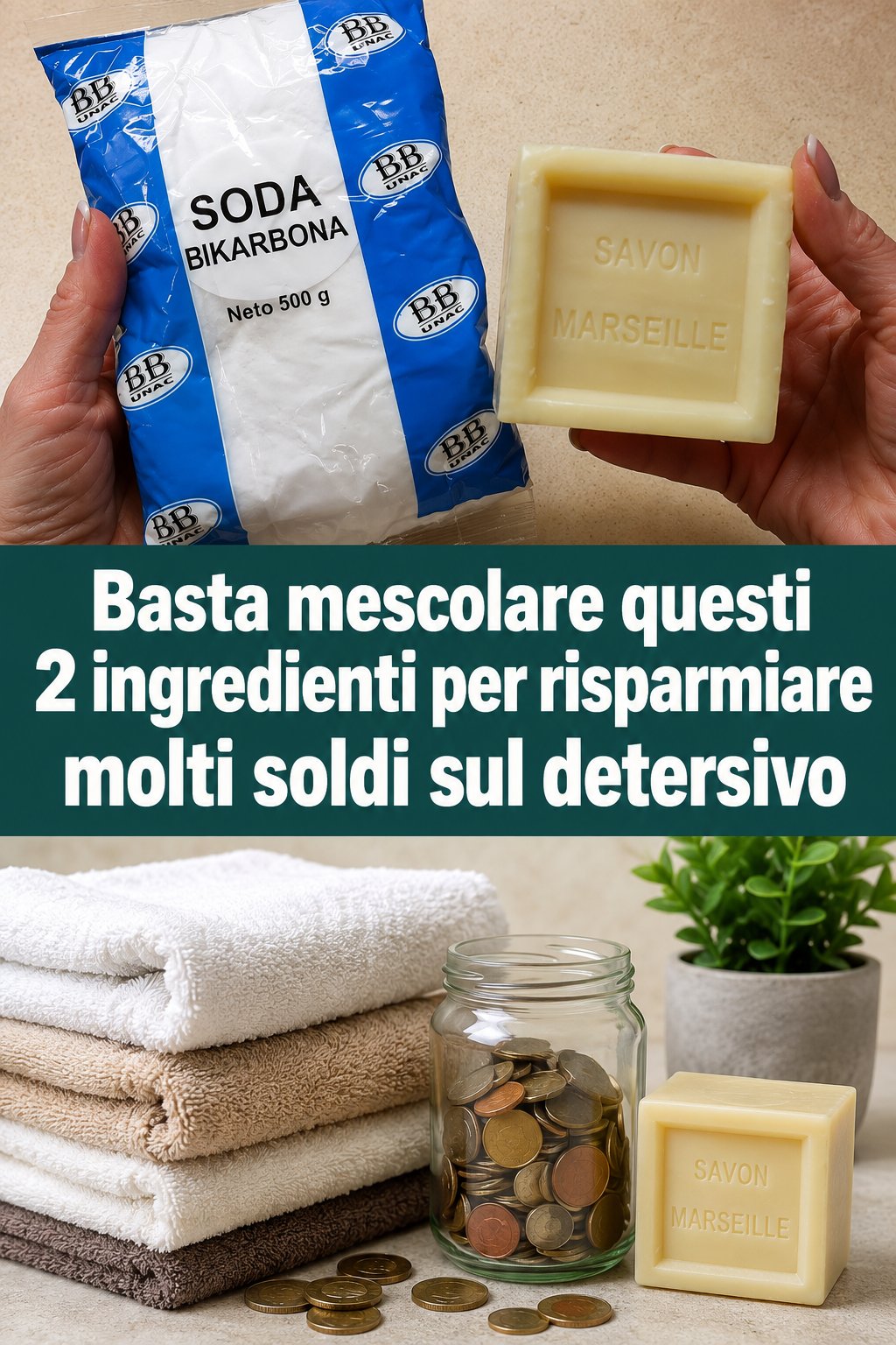 Basta mescolare questi 2 ingredienti per risparmiare molti soldi sul detersivo
