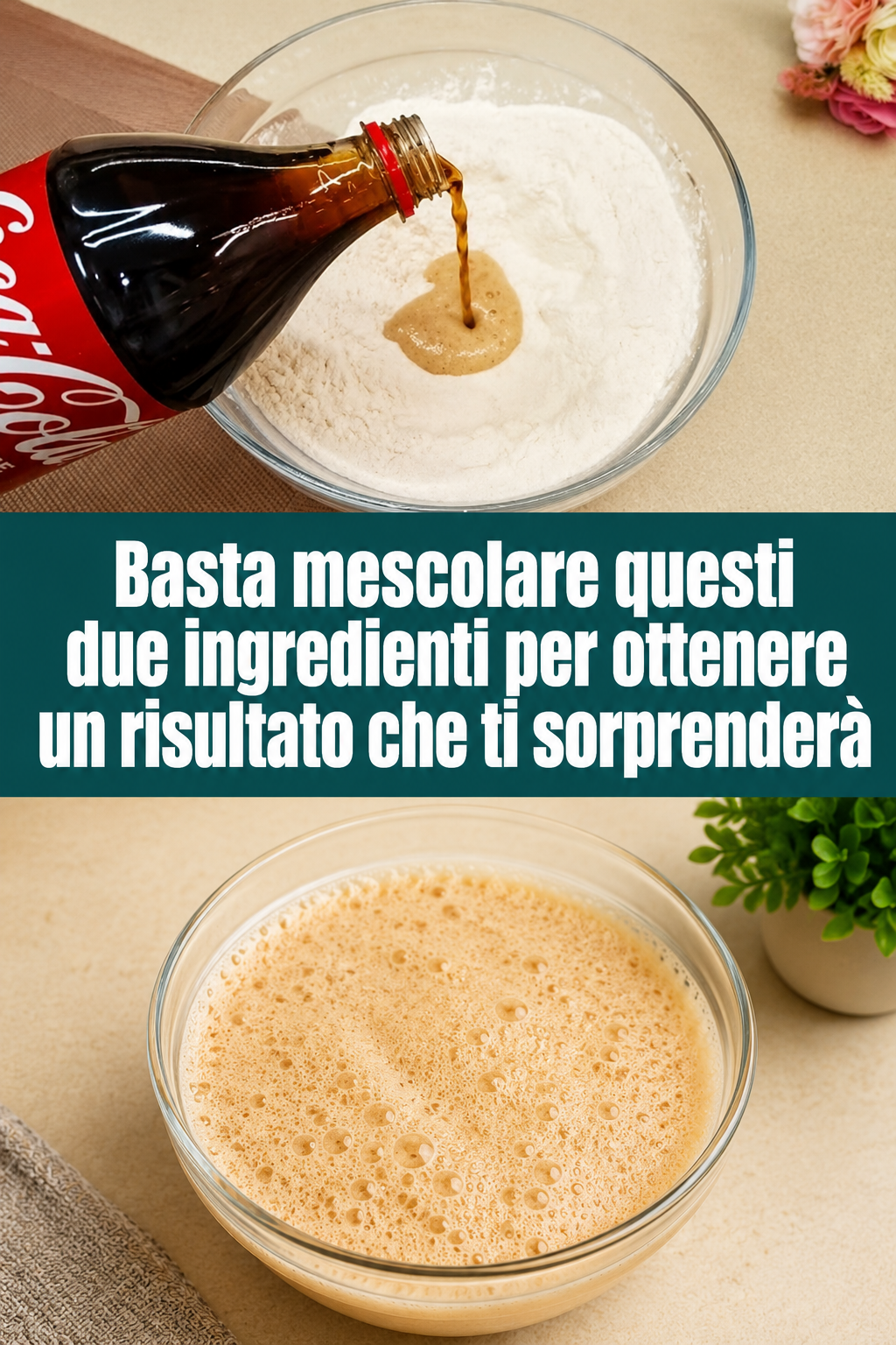Basta mescolare questi due ingredienti per ottenere un risultato che ti sorprenderà