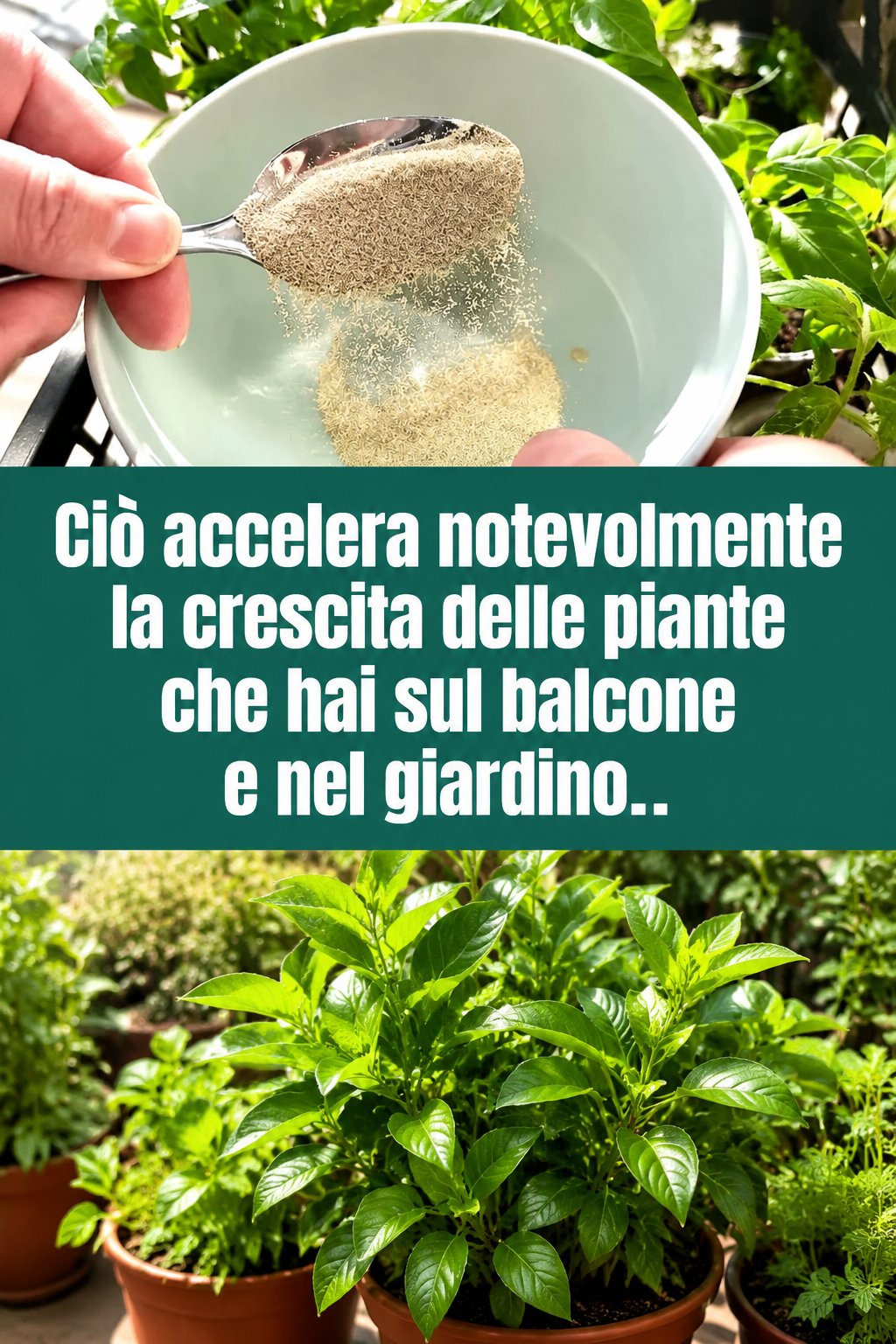 Ciò accelera notevolmente la crescita delle piante che hai sul balcone e nel giardino.