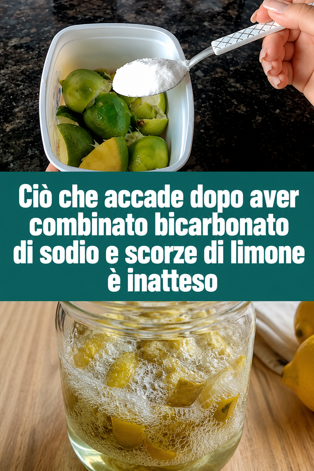 Ciò che accade dopo aver combinato bicarbonato di sodio e scorze di limone è inatteso