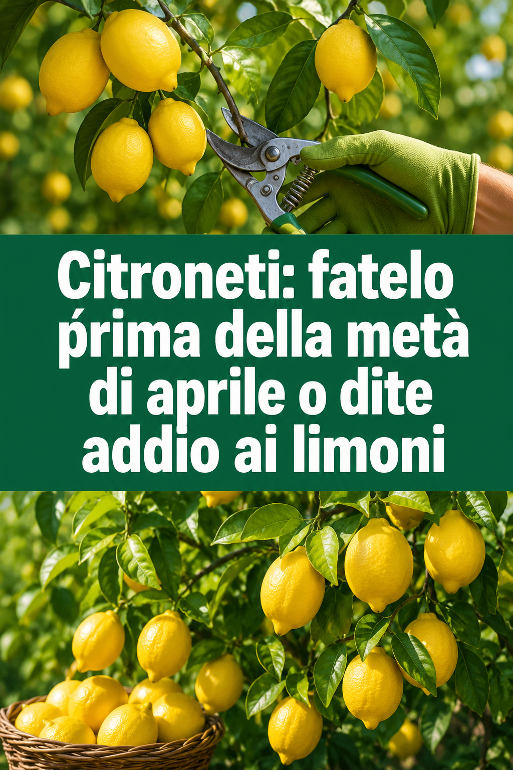Citroneti: fatelo prima della metà di aprile o dite addio ai limoni
