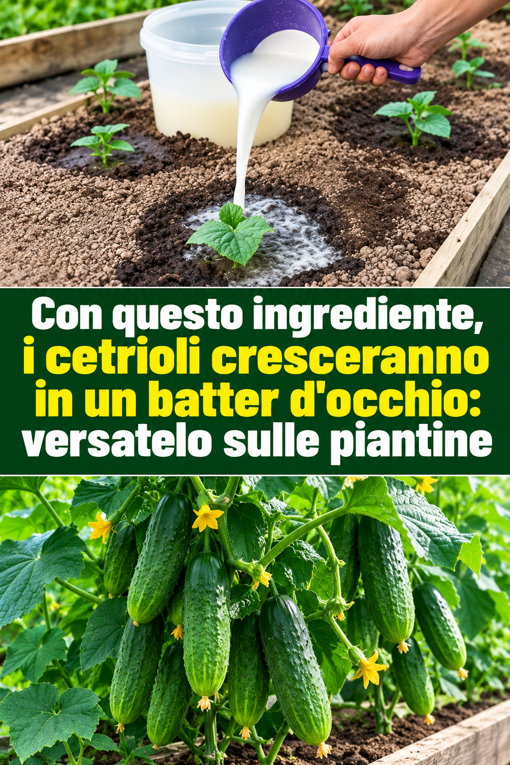 Con questo ingrediente, i cetrioli cresceranno in un batter d’occhio: versatelo sulle piantine