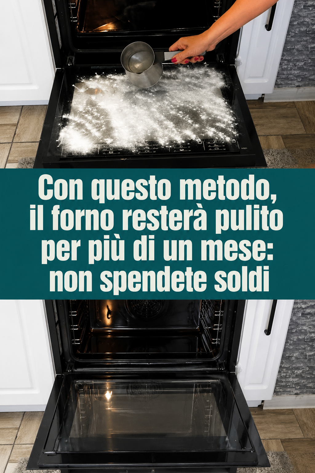 Con questo metodo, il forno resterà pulito per più di un mese: non spendete soldi