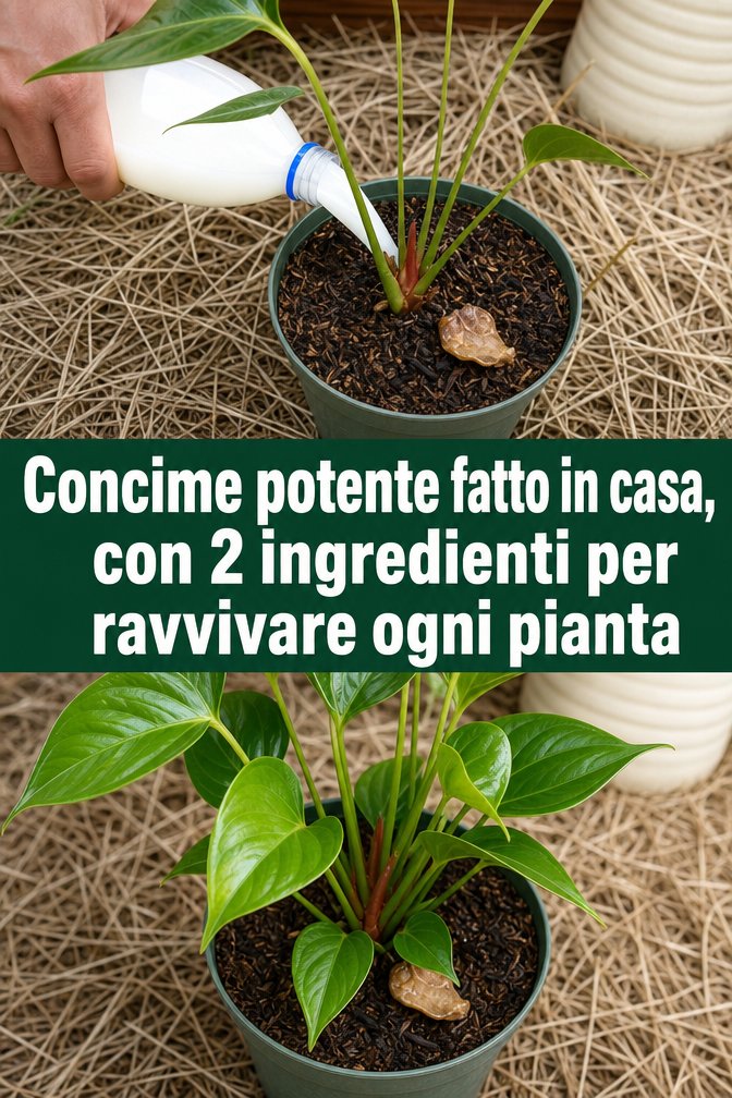 Concime potente fatto in casa, con 2 ingredienti per ravvivare ogni pianta