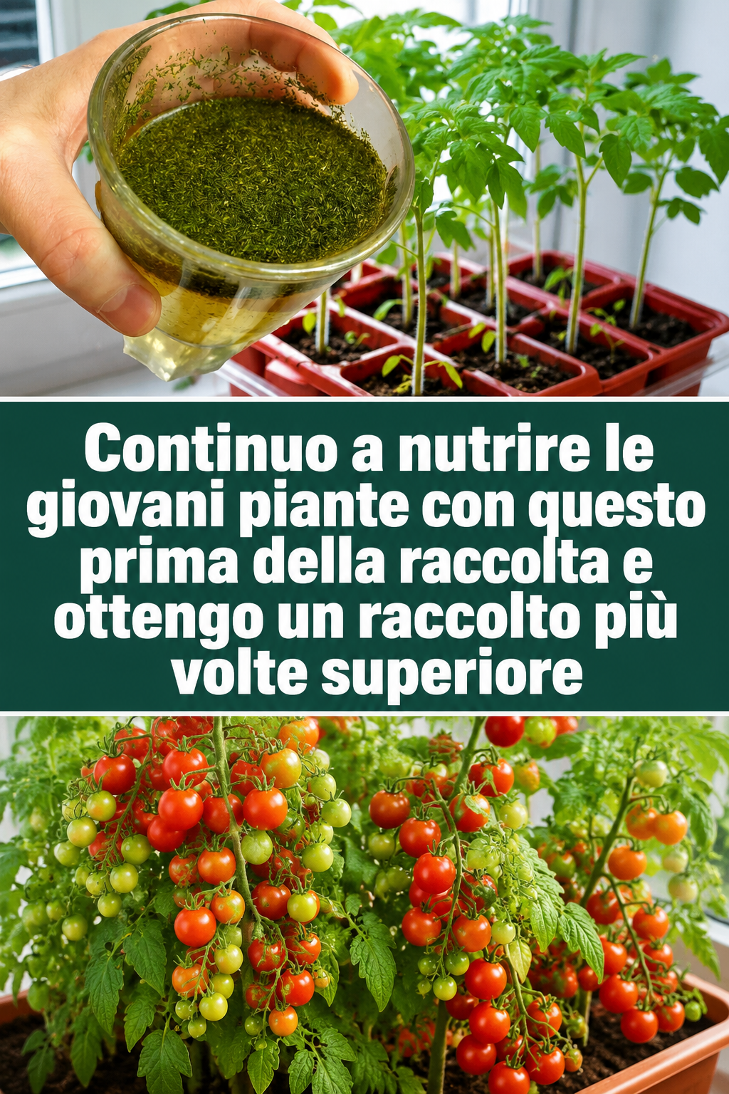 Continuo a nutrire le giovani piante con questo prima della raccolta e ottengo un raccolto più volte superiore