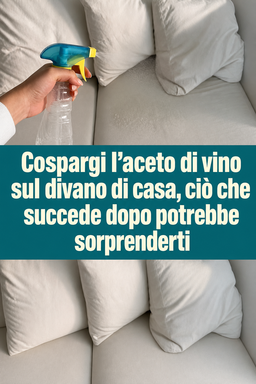 Cospargi l’aceto di vino sul divano di casa, ciò che succede dopo potrebbe sorprenderti