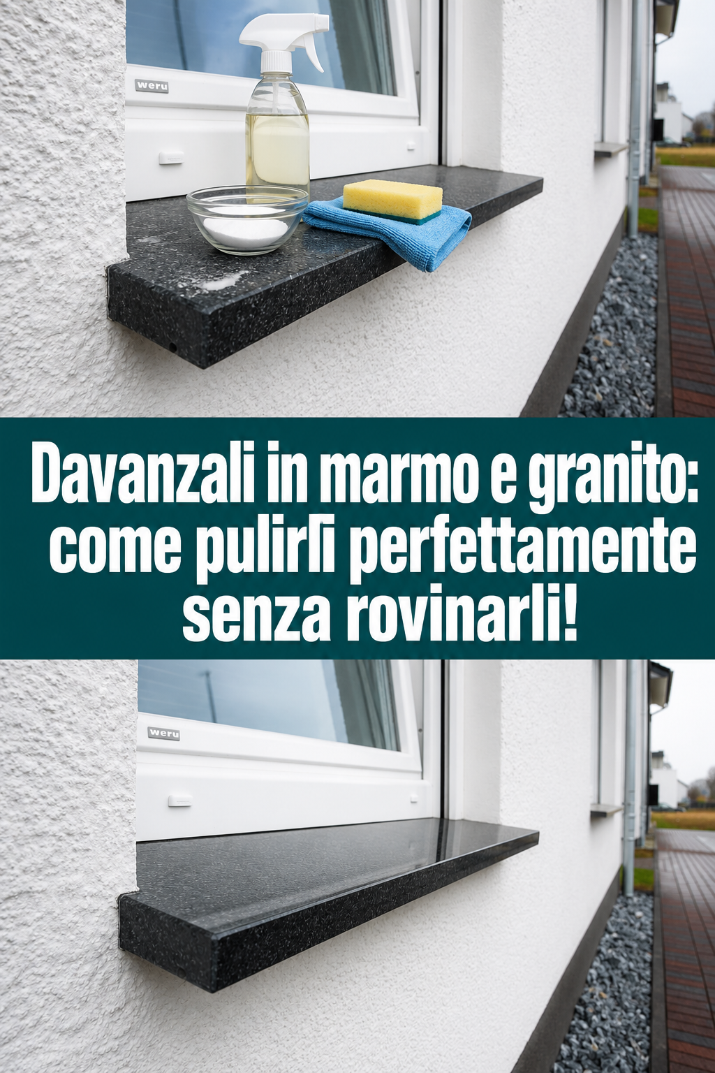 Davanzali in marmo e granito: come pulirli perfettamente senza rovinarli!