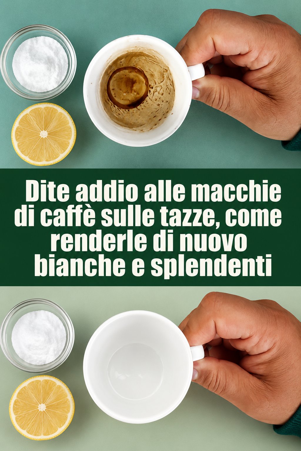Dite addio alle macchie di caffè sulle tazze, come renderle di nuovo bianche e splendenti