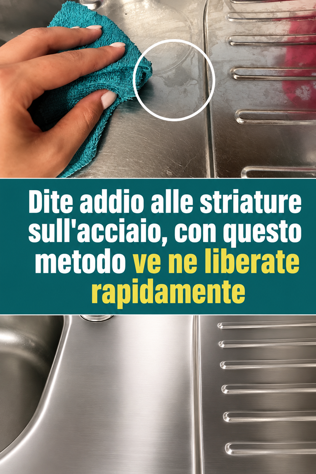 Dite addio alle striature sull’acciaio, con questo metodo ve ne liberate rapidamente