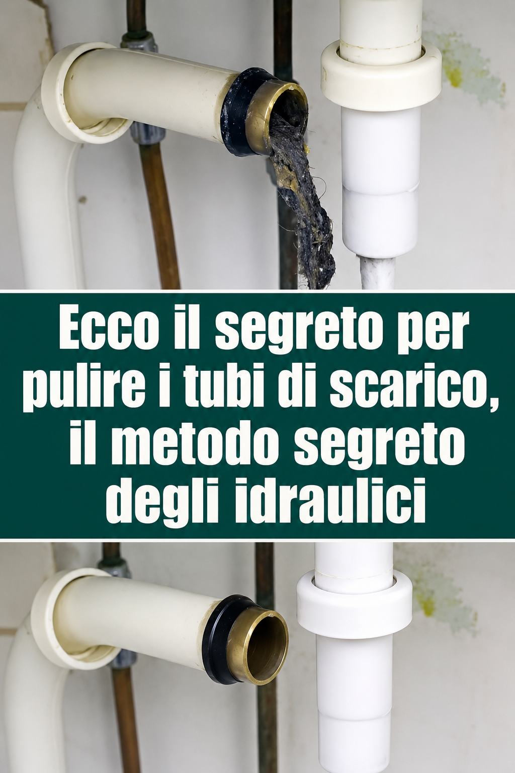 Ecco il segreto per pulire i tubi di scarico, il metodo segreto degli idraulici