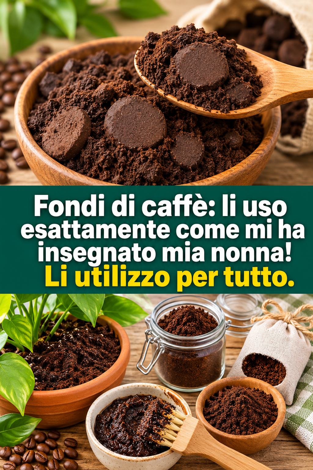 Fondi di caffè: li uso esattamente come mi ha insegnato mia nonna! Li utilizzo per tutto