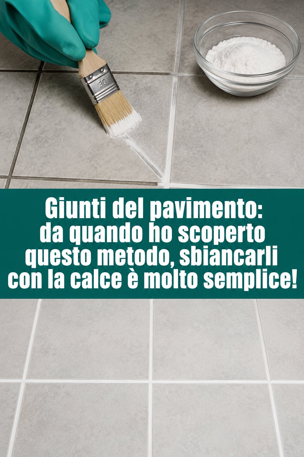Giunti del pavimento: da quando ho scoperto questo metodo, sbiancarli con la calce è molto semplice!