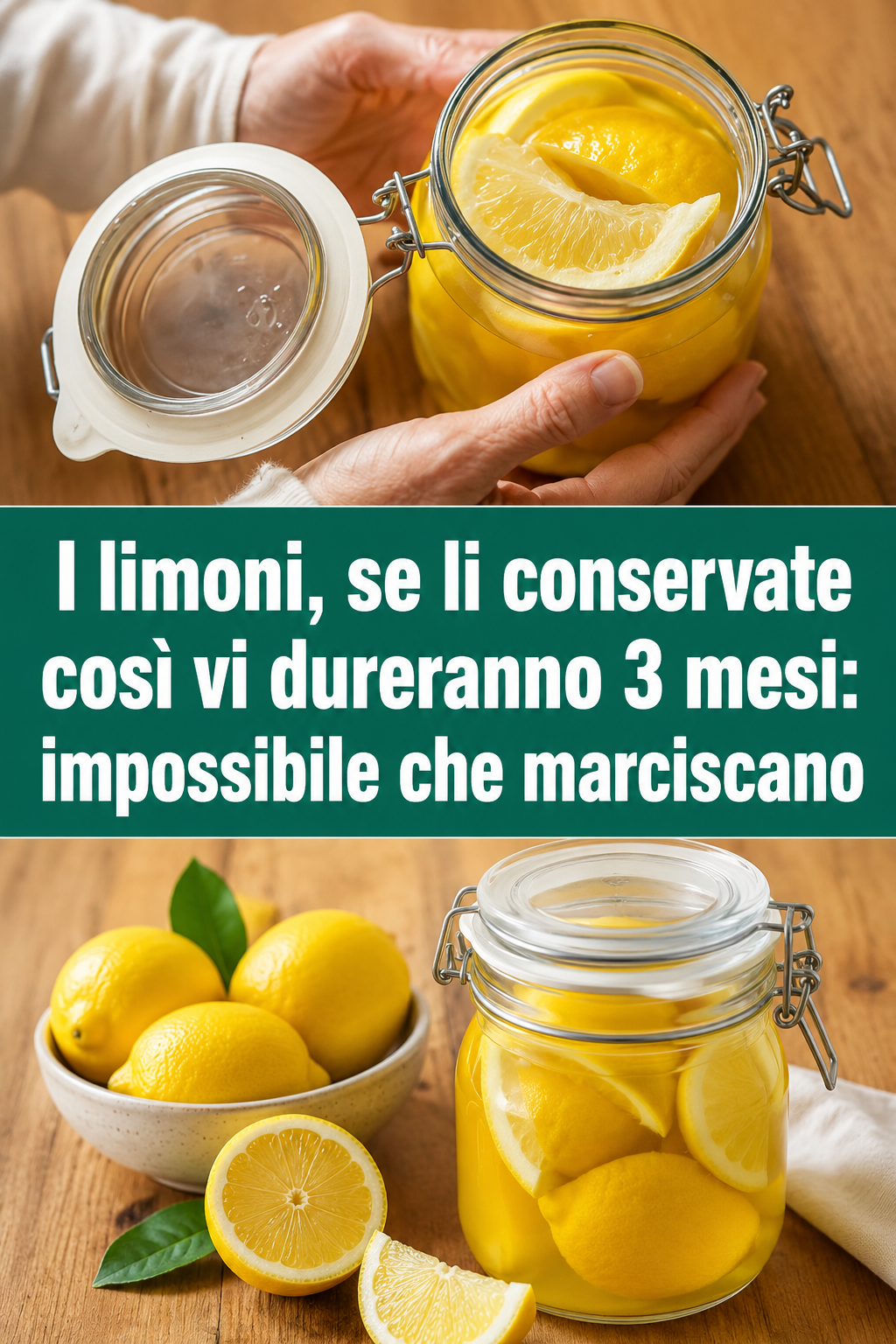 I limoni, se li conservate così vi dureranno 3 mesi: impossibile che marciscano