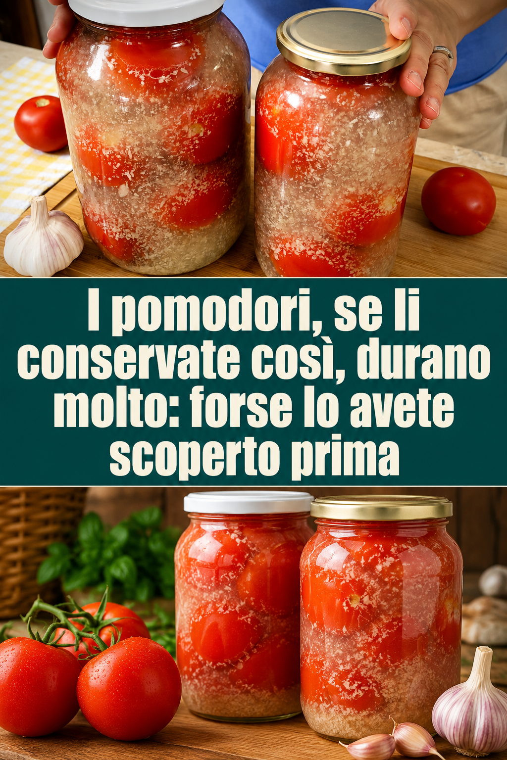 I pomodori, se li conservate così, durano molto: forse lo avete scoperto prima