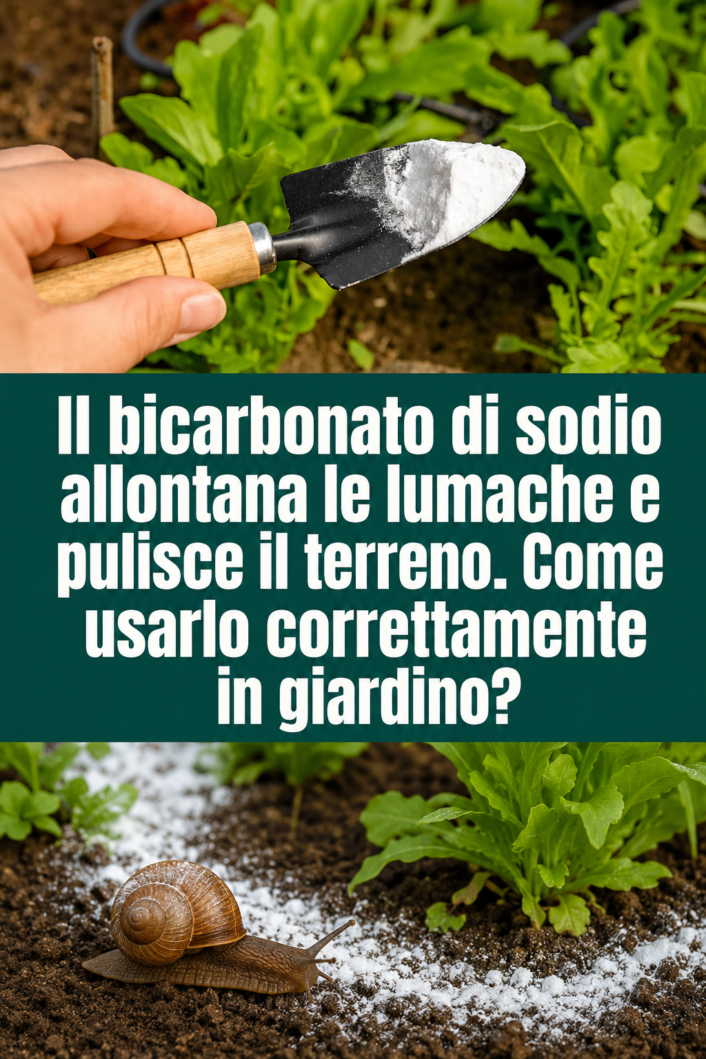 Il bicarbonato di sodio allontana le lumache e pulisce il terreno. Come usarlo correttamente in giardino?