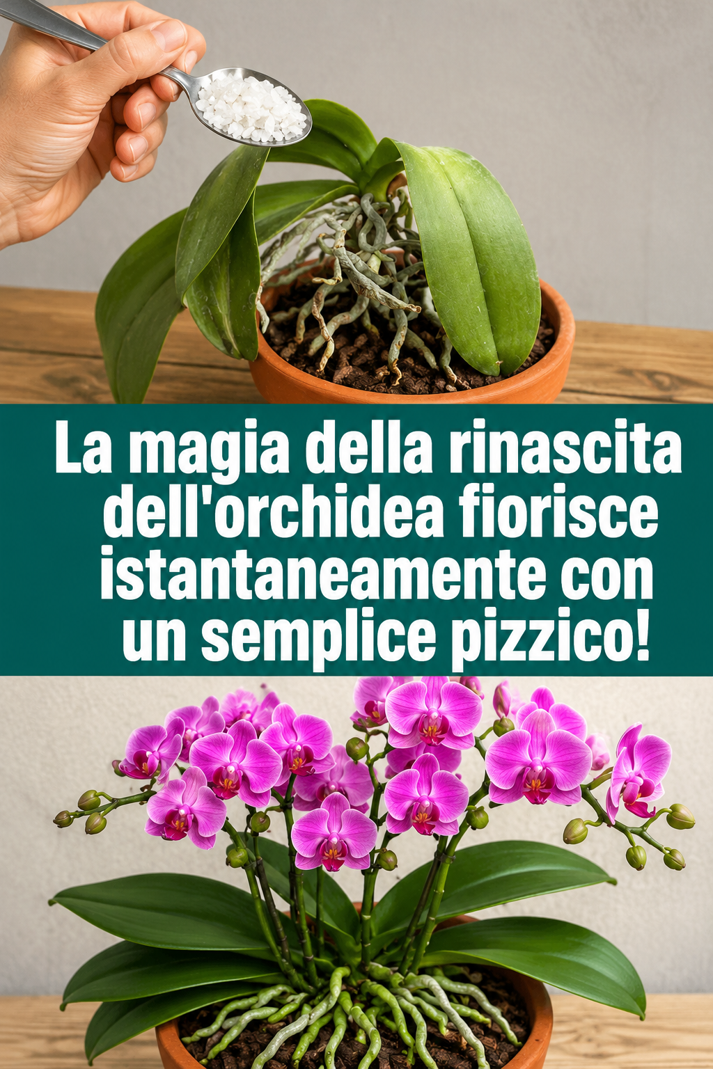 La magia della rinascita dell’orchidea fiorisce istantaneamente con un semplice pizzico!