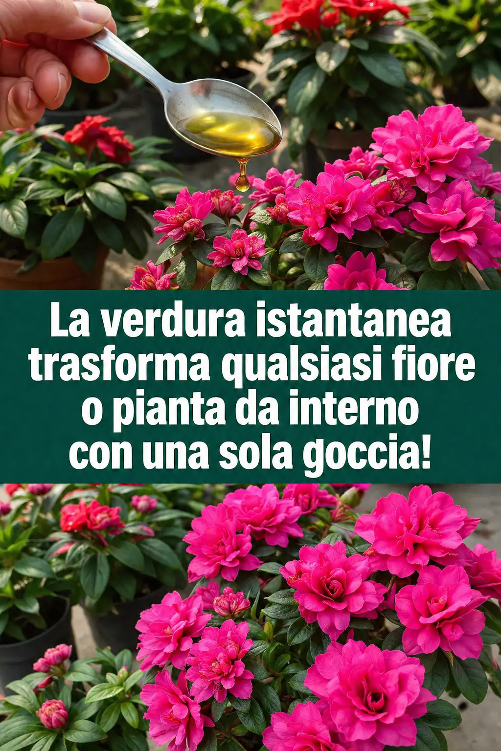 La verdura istantanea trasforma qualsiasi fiore o pianta da interno con una sola goccia!