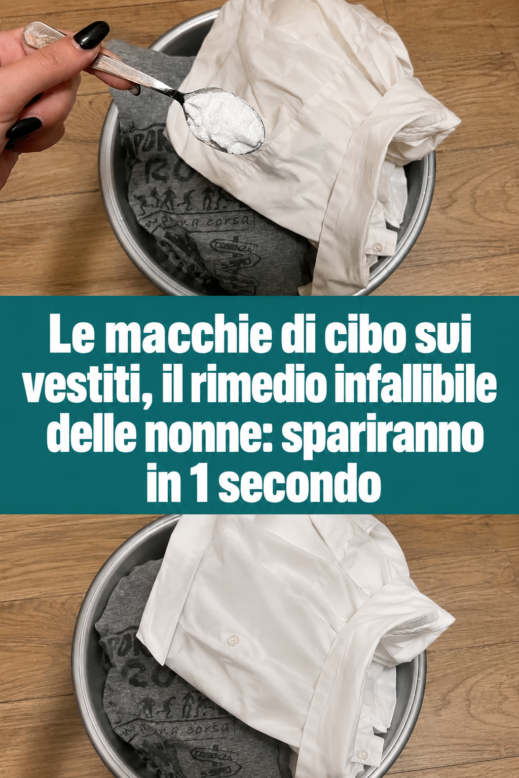Le macchie di cibo sui vestiti, il rimedio infallibile delle nonne: spariranno in 1 secondo