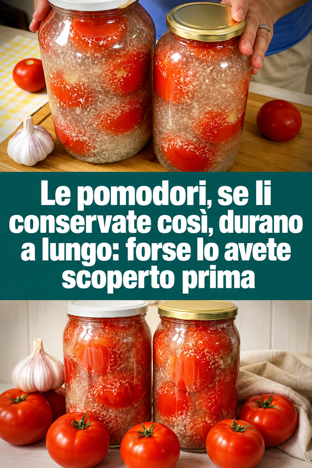 Le pomodori, se li conservate così, durano a lungo: forse lo avete scoperto prima