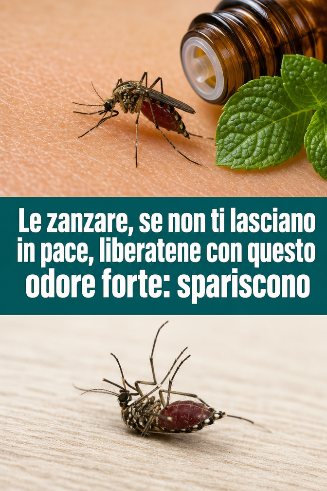 Le zanzare, se non ti lasciano in pace, liberatene con questo odore forte: spariscono